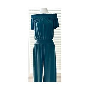 Anthropologie Off-Shoulder Jumpsuit